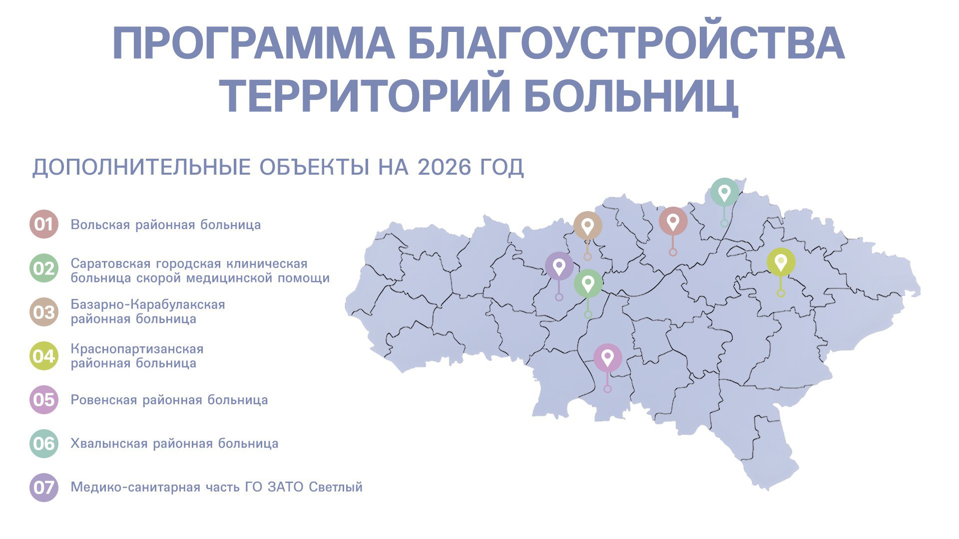 Определены дополнительные учреждения здравоохранения Саратовской области, территории которых отремонтируют в 2026 году по региональной программе