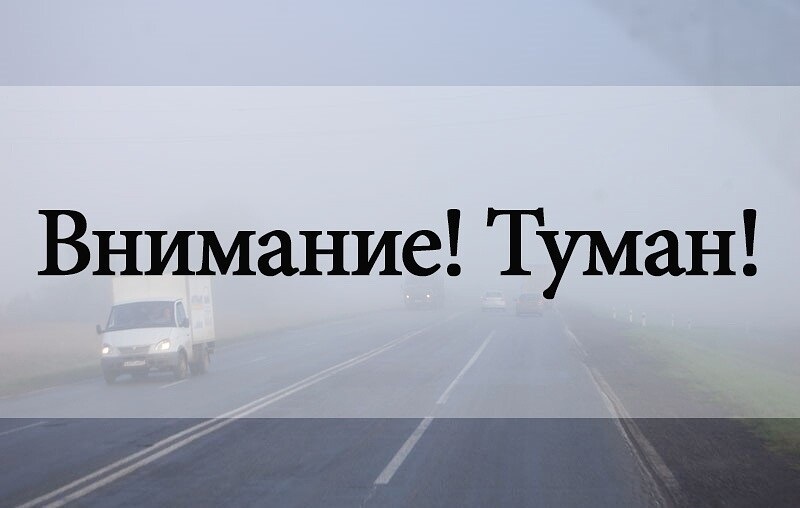 Госавтоинспекция рекомендует водителям и пешеходам быть предельно внимательными на дорогах туман